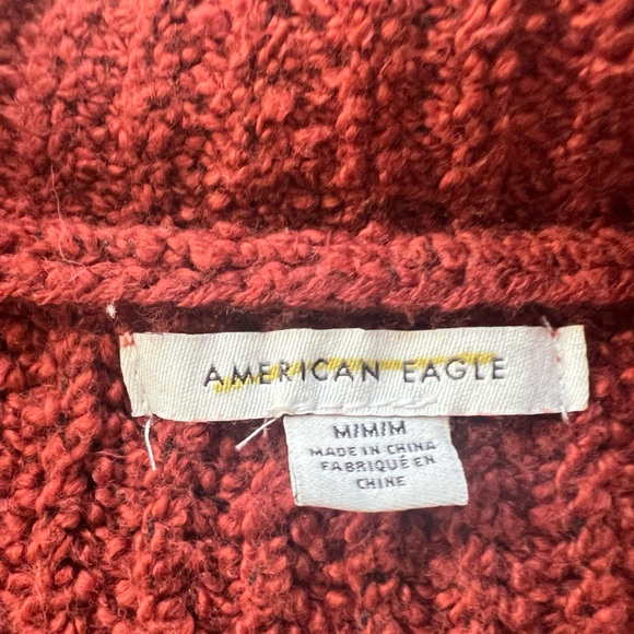 American Eagle Rust Colored Knit Sweater, Size M - Picture 4 of 8